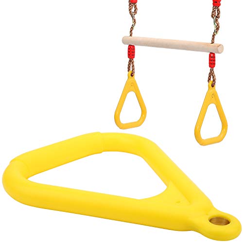 Alomejor Pull Up Ring Kids Gymnastic Rings for Upper Body Strength Fitness Training Exercise Pull Ups(Yellow) - BeesActive Australia