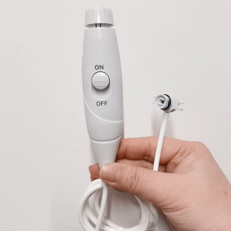 Jerilla Water Flosser Plastic Handle Hose Oral Hygiene Accessories Compatible with Waterpik Oral Irrigator WP-100 WP-660 WP-900 White - Slide Switch - BeesActive Australia