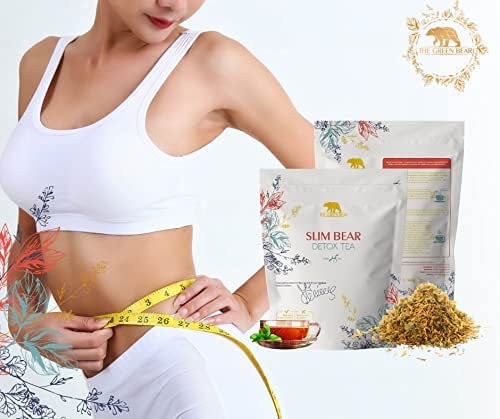 The Green Bear Detox Tea Natural Herbal Tea Detox Tea Ignites Metabolism, Fights Bloating and Exquisite Taste - 1 pkg 160g=50 - BeesActive Australia