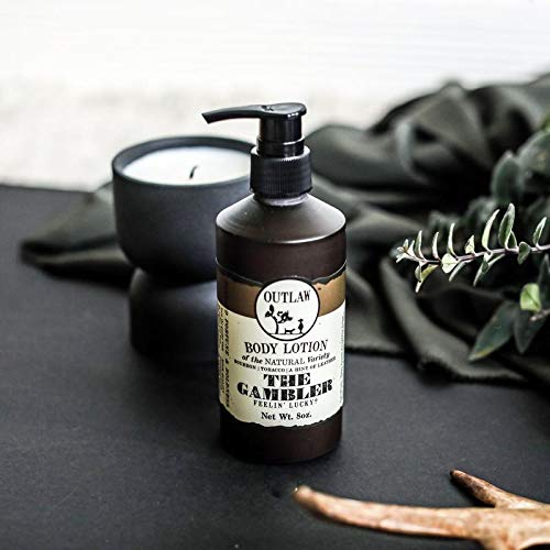 Outlaw The Gambler Bourbon-Inspired Natural Lotion - The Luckiest Scent Around - Whiskey, Old-Fashioned Tobacco, and a Hint of Leather - Men’s or Women’s Lotion - 8 fl. oz. - BeesActive Australia