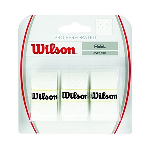 Wilson Pro Overgrip Perforated 3 Pack - White, Green, Pink - Tennis - Badminton - Squash - BeesActive Australia