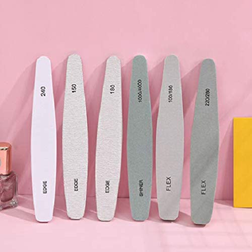 Nail Files, 6 Pcs Professional National Manicure Files Set, Double Sided Grit Nail Files, Different Grit Nail Files - BeesActive Australia