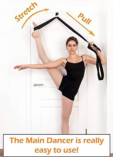 KimDaro Leg Stretcher, Door Flexibility & Stretching Leg Strap - Great for Ballet Cheer Dance Gymnastics or Any Sport Leg Stretcher Door Flexibility Trainer Premium Stretching Equipment Black - BeesActive Australia