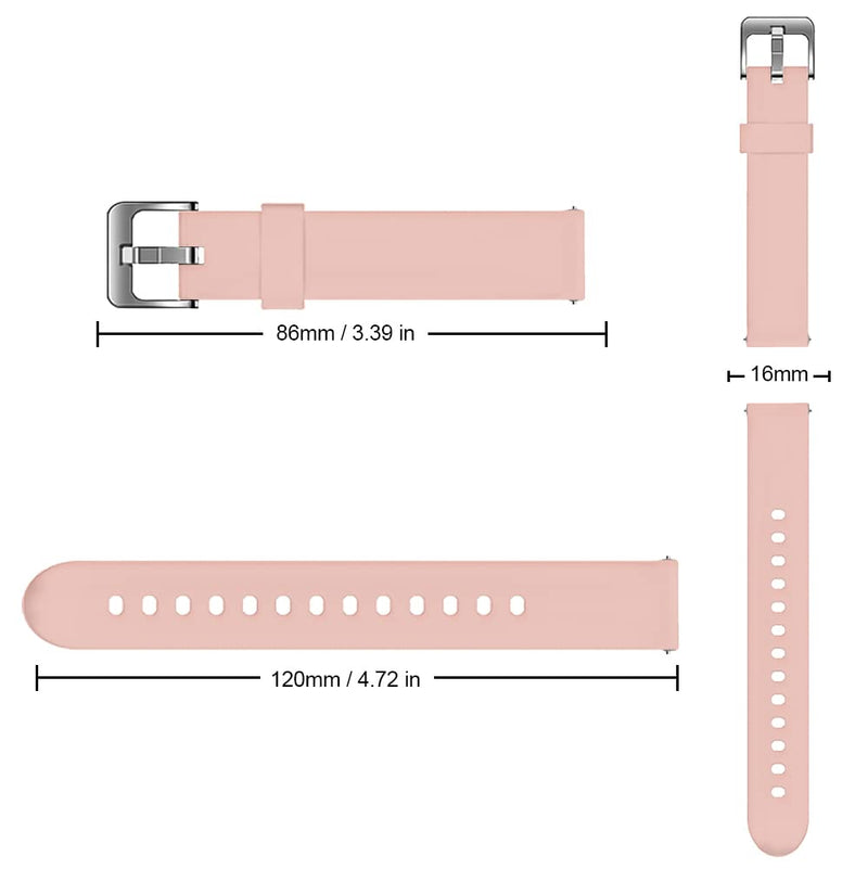 MorePro HM08 Fitness Tracker Watch Bands, Stainless Steel Mesh Loop Magnetic Clasp Replacement Strap for MorePro HM08 Smart Watches Pink - BeesActive Australia