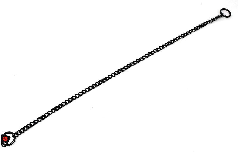 Herm Sprenger Black Stainless Steel Choke Dog Training Collar No-Pull Slip Chain for Small Medium Large Dogs for Easy Control Show Chain Collar Made in Germany 2mm 16in (40cm) - BeesActive Australia