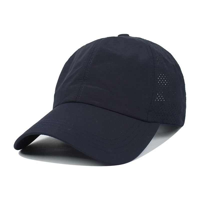 Bonvince Womens Criss Cross Ponytail Hat Quick Drying Baseball Cap Sun Hats UV Protection Sport Cap Dark Blue - BeesActive Australia
