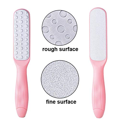 ONESWI Foot File, Premium Stainless Steel Foot Rasp File Callus Remover Professional Foot Scrubber - Dual Sided Foot File, Pink - BeesActive Australia