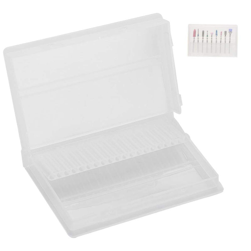 Zerodis Nail Drill Bit Case, 20 Slots Nail Drill Bit Box Holder Manicure Tool Nail Grinding Head Display Storage for Salon - BeesActive Australia