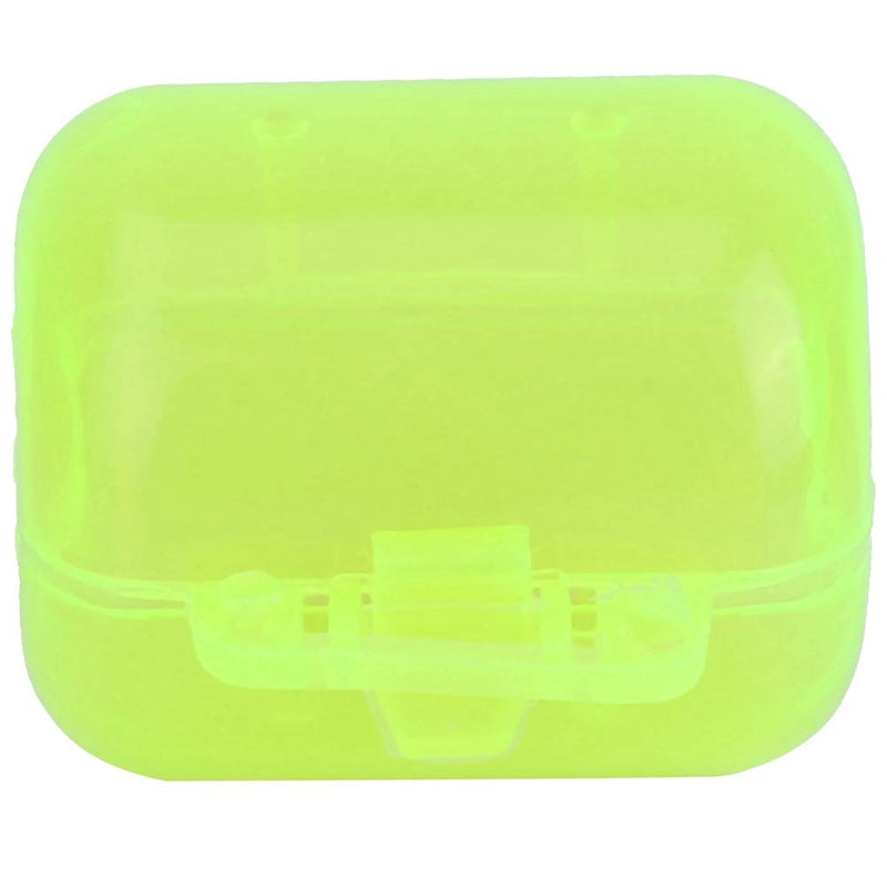 50 Pcs Plastic Fishing Hook Box Clamshell Fluorescent Yellow Squid Lure Hook Box Cover Case Fishing Accessory Tackle Box(Medium) - BeesActive Australia