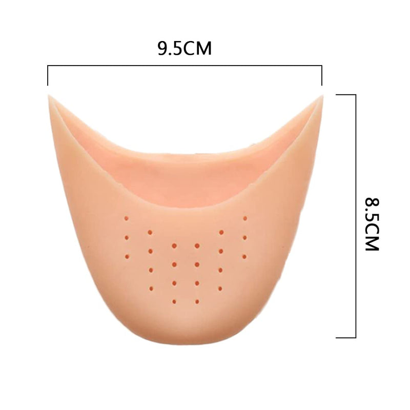 YAHOKUI 2 Pairs Ballet Forefoot Cushion Soft Full Toe Pads Breathable Silicone Toe Pads Toe Protector for Ballet Dance Pointed Shoe Athlete and More - BeesActive Australia