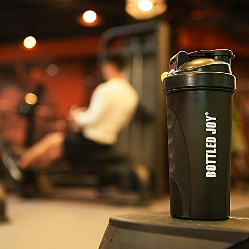 VENNERLI Protein Shaker Bottle 800ml Shaker Cup with Mixer Ball BPA Free Plastic Leakproof Sports Water Bottle for Fitness Sports and Travel Non-Slip Mix Drinking Bottle 34oz / 800ml Black - BeesActive Australia