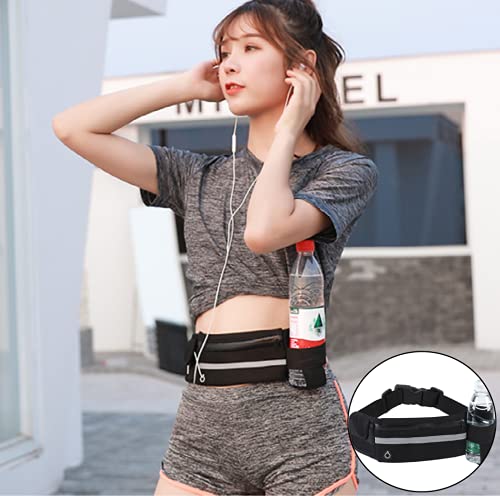 Wameay pockets belt running, jogging ride the gym in the outdoors hiking skiing activities purse is suitable for small portable personal necessities, portable water bottles (black) black - BeesActive Australia