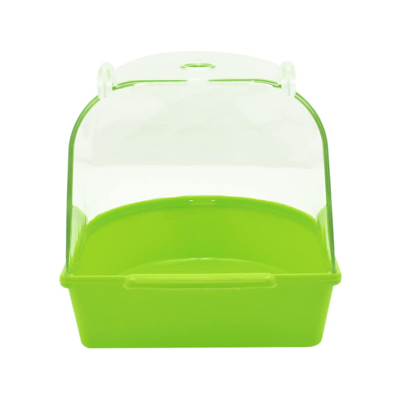 Bird Bath Shower Box Hanging Parrot Bathtub Bowl Cage with Hooks Birdcage Cage Accessory Bathing Tub Suitable for Small Birds Parakeet Canary Budgies Parrot (Random Color) One-Piece - BeesActive Australia