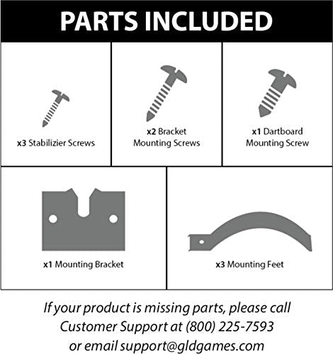 Viper by GLD Products Dartboard Mounting Hardware Kit, Silver - BeesActive Australia