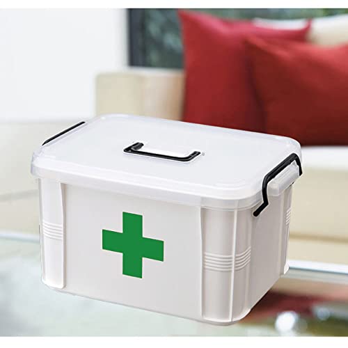 GOLDBEARUK Plastic Portable Medical Chest Clip Fastenings Upper level Compartments (Small Size) Small Size - BeesActive Australia