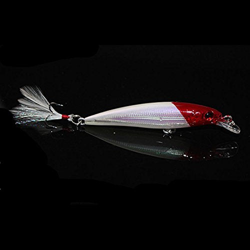 [AUSTRALIA] - OriGlam 【Happy Shopping Day】 10pcs 3D Artificial Minnow Fishing Lures Baits, Fishing Tackle CrankBait Bass, Hard Bait Swimbait Fishing Lure 