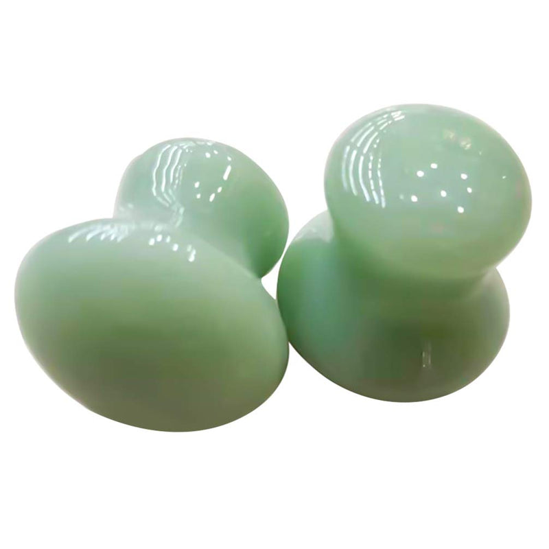 OSALADI 2Pcs Gua Sha Facial Tools, Green Jade Quartz Mushroom Face Massage Gua Sha Rollers Stones Scraping Massage Tool for Women Home Spa - BeesActive Australia