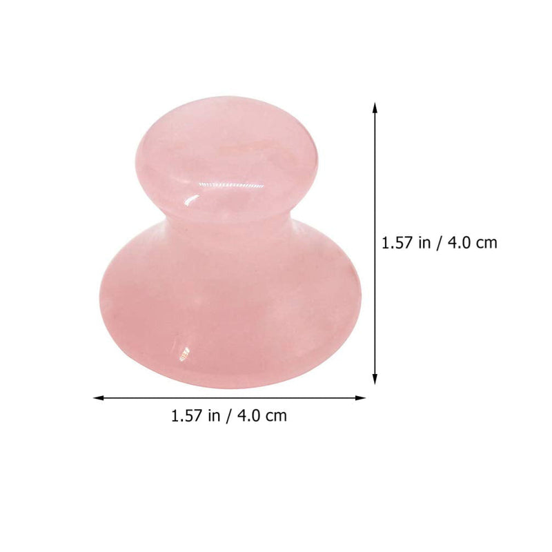 Uonlytech 2Pcs Tool Rose Quartz Mushroom Face Massager Health Jade Stone Mushroom Scraping Massage Tool for Home Spa, Random Color - BeesActive Australia