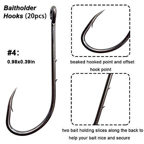 [AUSTRALIA] - Hook Snap Swivel Sinker Assortment 110Pcs Fishing Tool Assortment Terminal Tackle Baitholder Hooks Octopus Hook Circle Hooks Sinker 