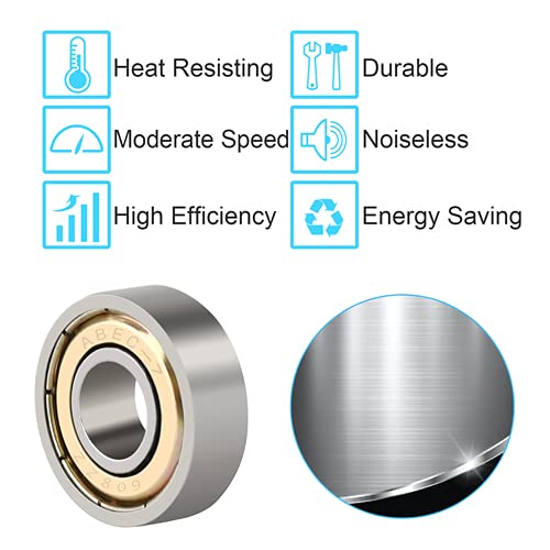 608 ZZ Ball Bearings, Skate Bearings Double Shielded Miniature Ball Bearings for Skateboards, Inline Skates, Scooters ABEC 7 Bearing (8mm x 22mm x 7mm) 4PCS 4 - BeesActive Australia