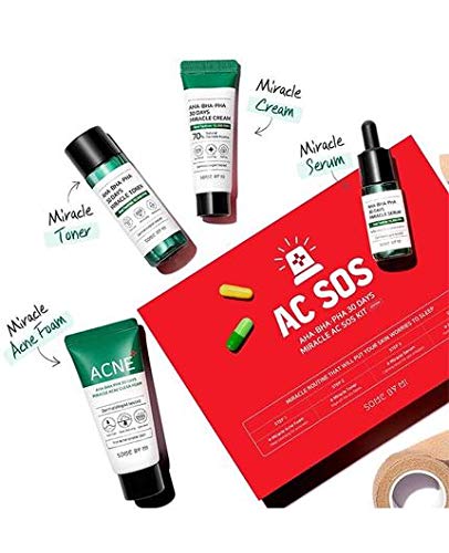 SOME BY MI Aha.Bha.Pha 30Days Starter Limited Edition 4 Pcs Set (Toner 30ml+Serum 10ml+Cream 20g+Miracle Acne Clear Foam 30ml) Miracle AC SOS Kit - BeesActive Australia