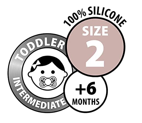 BIBS Pacifiers - Supreme Collection | BPA-Free Baby Pacifier | Made in Denmark | Set of 2 Cloud Color Premium Soothers | Size 6-18 Months - BeesActive Australia