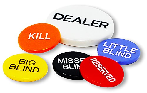 DA VINCI Set of 6 Professional Casino Texas Holdem Poker Dealer Buttons - BeesActive Australia