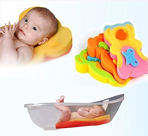 Bathtub Sponge Mat Bath Support for Infant & Baby Up to 6kg & 60cm Tall (Blue) Blue - BeesActive Australia