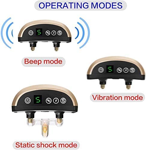 Rechargeable Dog Barking Control Training Collar Beep/Vibration/Safe Shock or No/Sensitivity Anti Bark Reflective Collar for Small Medium Large Dogs - BeesActive Australia