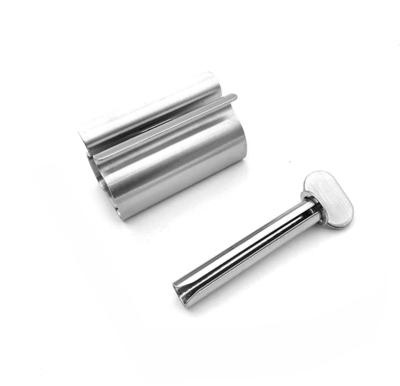 Alnicov Toothpaste Tube Squeezer,2 Pcs Toothpaste Squeezer Rollers,Stainless Steel Toothpaste Tube Wringer Seat Holder Stand - BeesActive Australia