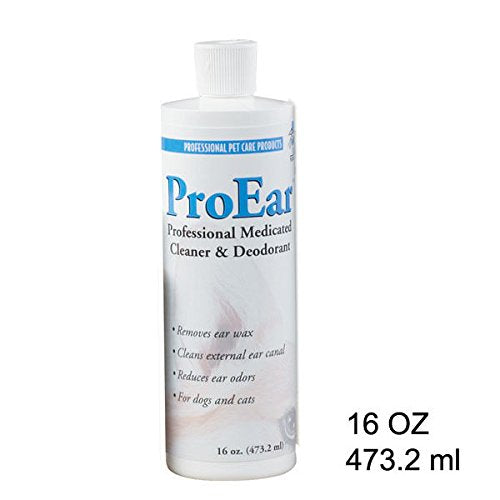 Top Performance Professional ProEar Medicated Pet Dog Cat Ear Cleaner Cleans & Reduces Odors(16 Ounce Bottle) - BeesActive Australia