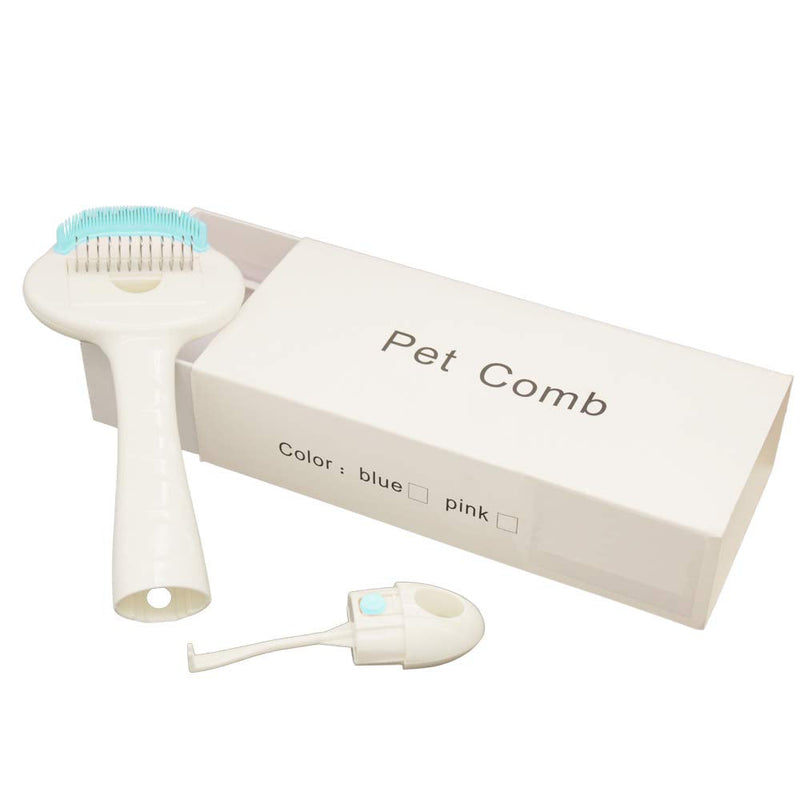 Pet Cat Dog Brush Comb Grooming Tool 3 in 1 Knot Opener Tangle Remover Slicker Brush Groomer Green - BeesActive Australia