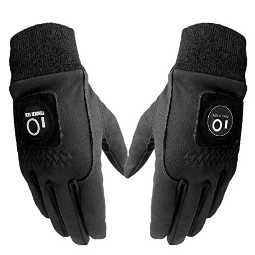 FINGER TEN Winter Golf Gloves Men with Ball Marker Grip Performance 1 Pair, Cold Weather Windproof Waterproof Size Samll Medium ML Large XL Small - BeesActive Australia