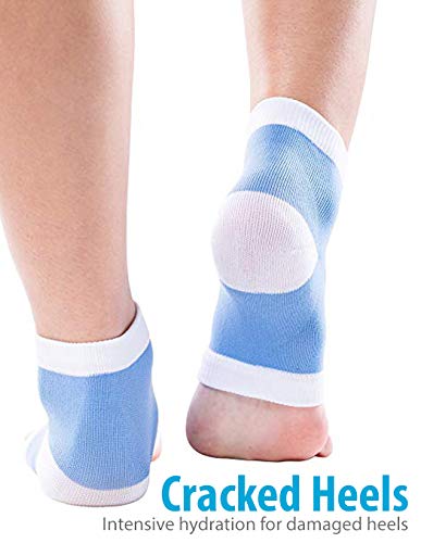 NatraCure Intensive Moisturizing Gel Heel Sleeves (1325-M CAT) 1 Pair - Blue Heel Sleeve - BeesActive Australia