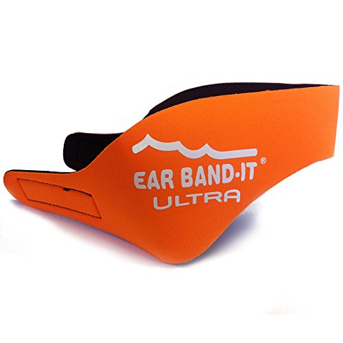 EAR BAND-IT Ultra Swimming Headband - Best Swimmer's Headband - Keep Water Out, Hold Earplugs in - Doctor Recommended - Secure Ear Plugs - Invented by ENT Physician Medium (ages 2 to 8yrs) Orange - BeesActive Australia