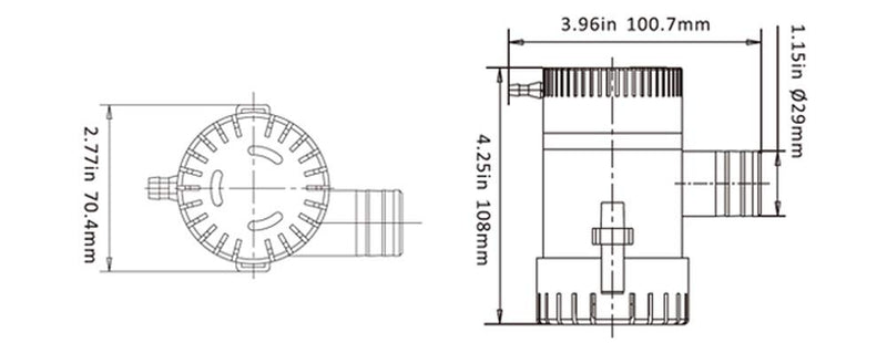 [AUSTRALIA] - Seaflo 1100 GPH 12v Boat Marine Plumbing Electric Bilge Pumps 1000gph 