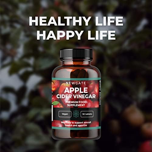 Newgate Labs Apple Cider Vinegar 90 Vegan Tablets 500mg - Premium Nutritional Supplement - Weight Loss Support - Made in The UK - Halal, GMP Certified - BeesActive Australia