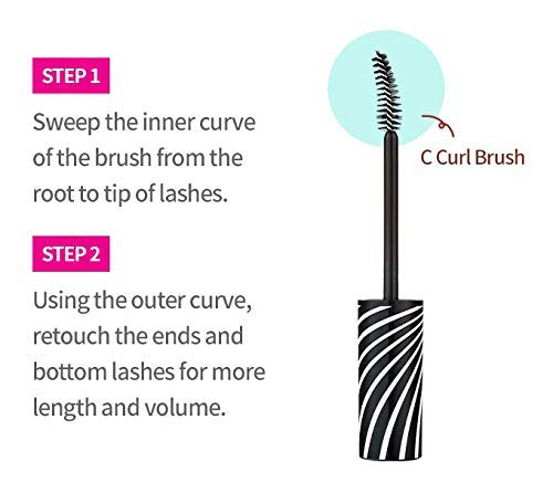 ETUDE HOUSE Lash Perm Curl Fix Mascara #1 Black - A curl fix mascara that keeps fine eyelashes powerfully curled up for 24 hours by ETUDE's own Curl 24H Technology - BeesActive Australia