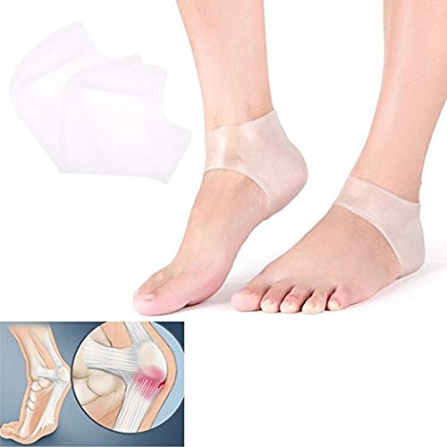 Moisturizing Heel Support and Skin Softening Gel Heel Sleeves for Heel Pain Relief, Heel Fissures, Dry Cracked Heel Repair, Protective Cushioning for Plantar Fasciitis by JERN for Men and Women - BeesActive Australia