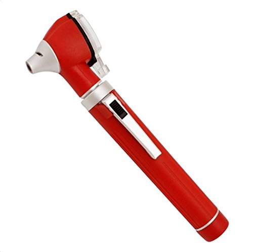 Red MINI OTOSCOPE FIBER OPTIC DIAGNOSTIC EXAMINATION SET CE APPROVED with Complimentary Ear Cleaner - BeesActive Australia