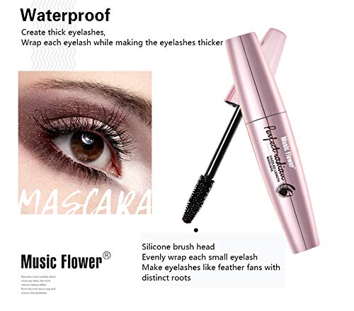 Music Flower Mascara Black Lengthening Thick Curling Eye Makeup Long lasting Smudge-proof Eyelash - BeesActive Australia