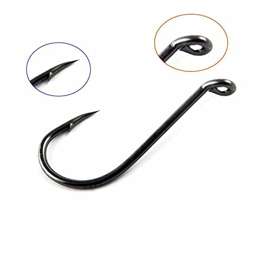 [AUSTRALIA] - Shaddock Fishing 100 Pcs Sharp Octopus Hook Sport Circle Fishing Hooks High Carbon Steel Fishing Jig Hook Black Fishhooks for Fresh/Salt Water - 13 Sizes 6#(100pcs per pack) 