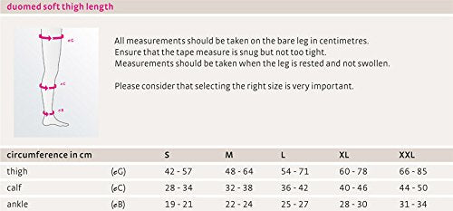 medi Duomed Soft (BS CCL 2) Compression Stockings Thigh Length with Silicone topband Closed Toe Beige X Large XL - BeesActive Australia
