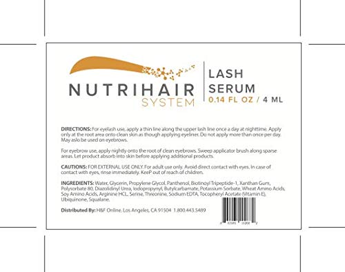 NutriHair System - Eyelash Serum With Vitamin E - Promotes Longer, Thicker Looking Lashes and Eyebrows - BeesActive Australia