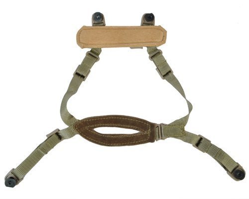 [AUSTRALIA] - FMA TB269 4 Points Tactical Helmet Accessories Retention System Chin Strap with Bolts and Screws for Mich Fast IBH Helmet tan BK 