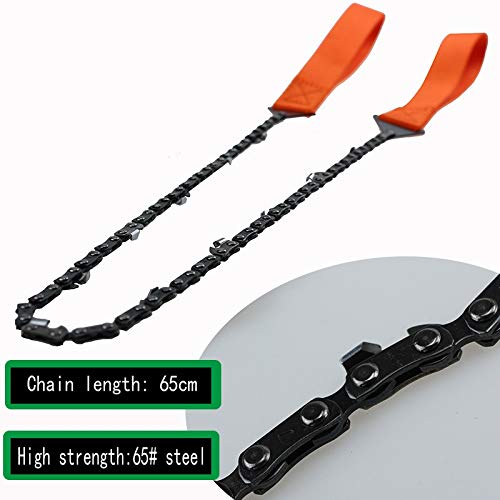 24 Inch Pocket Chainsaw Chain Rope Portable Hand Saw Folding Survival Chain Saw with Bi-Directional Teeth for Wood Cutting, Camping, Hunting, Garden Work, Field Survival, Outdoor Emergency with Bag - BeesActive Australia