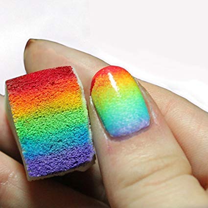 CJESLNA 12pcs Gradient Nails Soft Sponges for Color Fade Manicure - BeesActive Australia