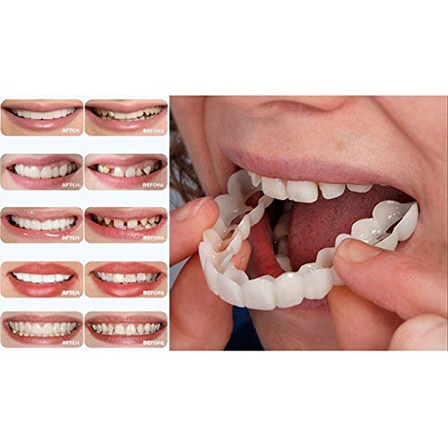 Glamza Get Set Smile Whitening Teeth Snap Cap On Instant Comfortable Flex Perfect Veneers White - BeesActive Australia