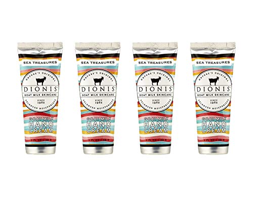 Dionis - Goat Milk Skincare Sea Treasures Scented Hand Cream (1 oz) - Set of 4 - Made in the USA - Cruelty-free and Paraben-free - BeesActive Australia