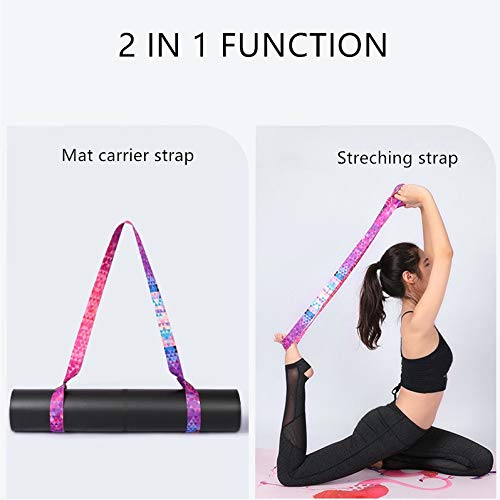 YOGAER Yoga Mat Carrier Strap, Adjustable Thick Straps Sling for Carrying Large Mats, Stretching Band - BeesActive Australia